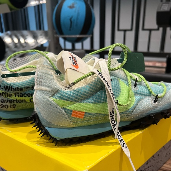 Nike X Off-White Waffle Racer SP Vivid Sky size 7 - Picture 3 of 10